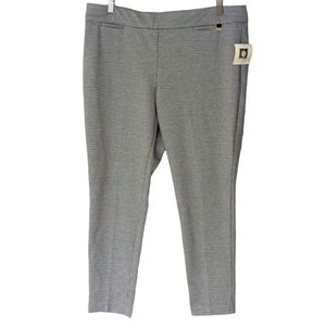 NWT ANNE KLEIN Hounstooth Slim Ankle Pull on Duke Pant-XL